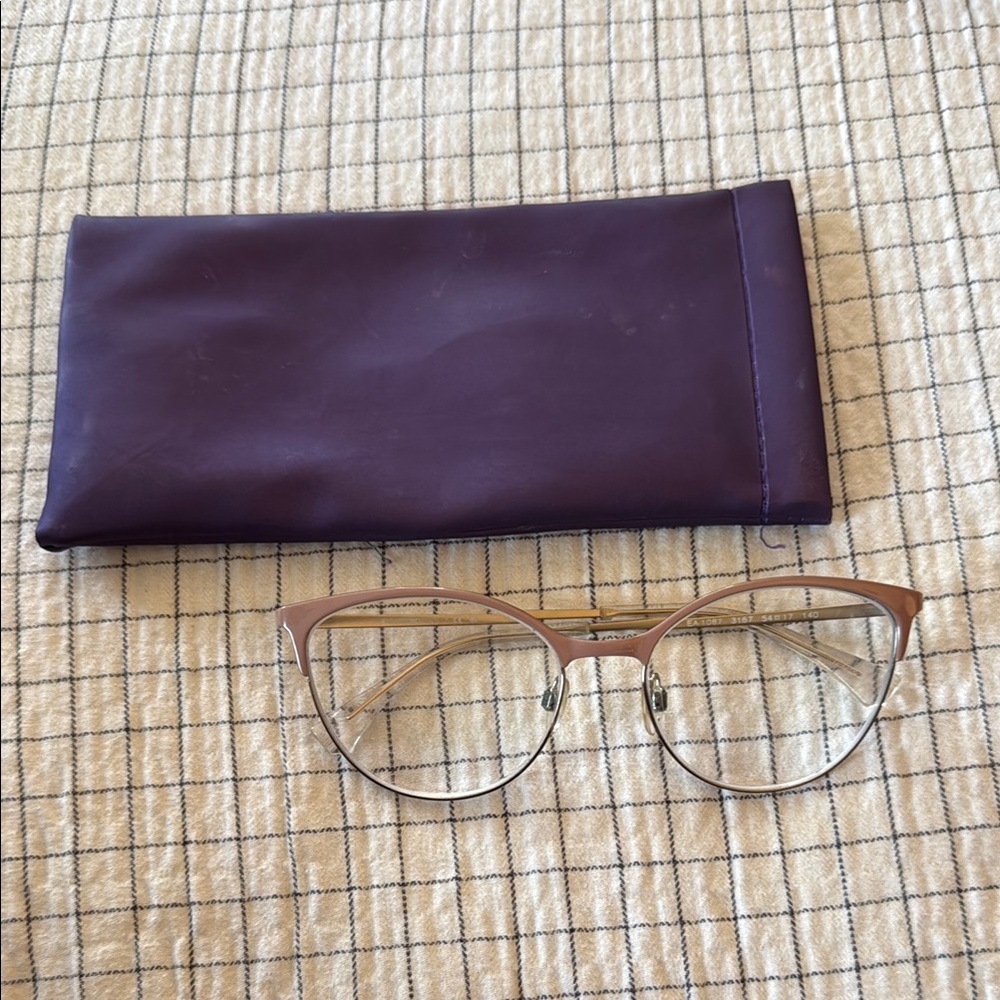 Giorgio Armani Brown and Purple Glasses with Sleek Design